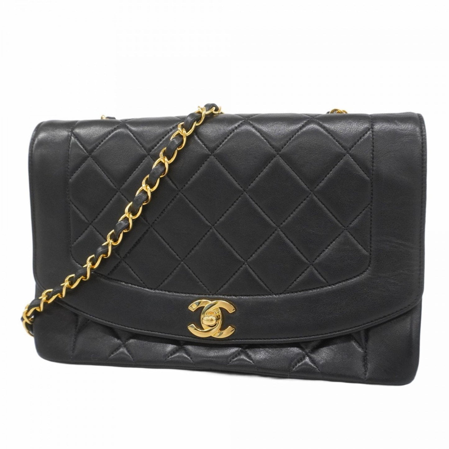 Chanel Black Leather Shoulder Bag ()