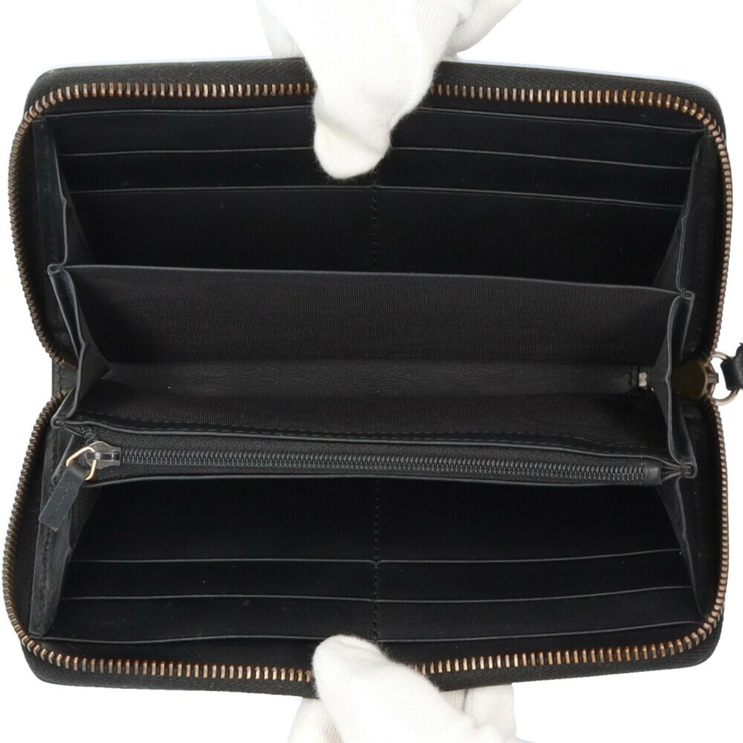 Gucci Black Leather Long Wallet (Bi-Fold) ()