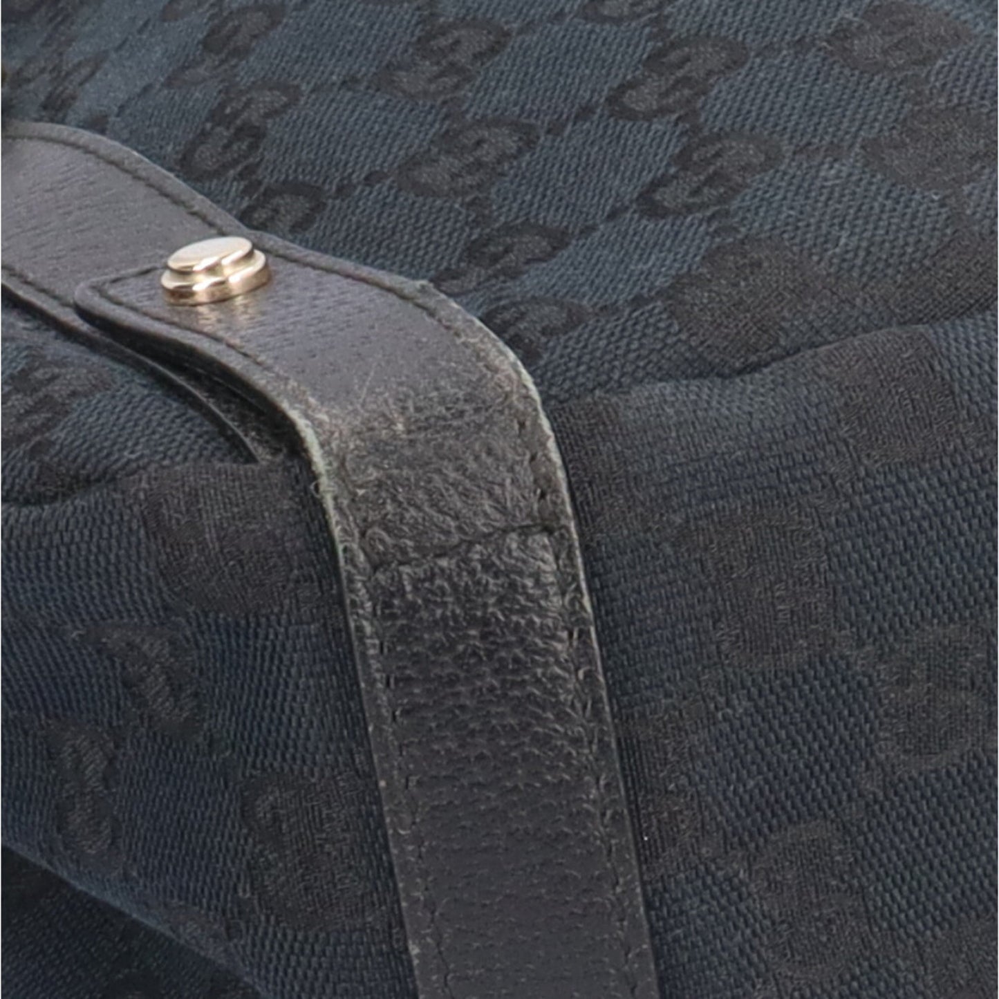 Gucci Abbey Black Gg Canvas Tote Bag ()