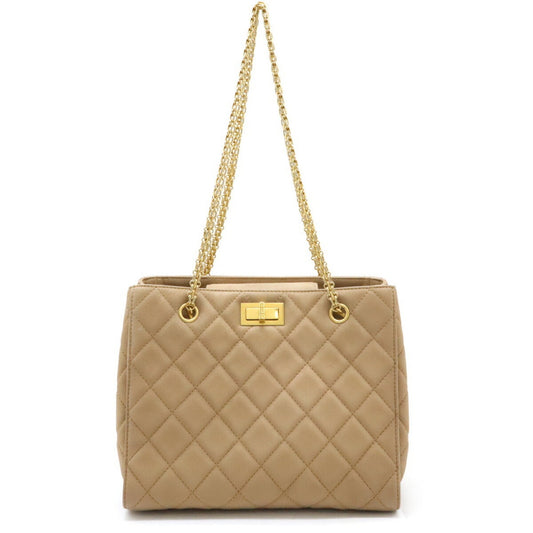 Chanel Beige Caviar Leather Shoulder Bag Tote Bag ()