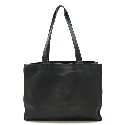Chanel Black Leather Shoulder Bag Tote Bag ()