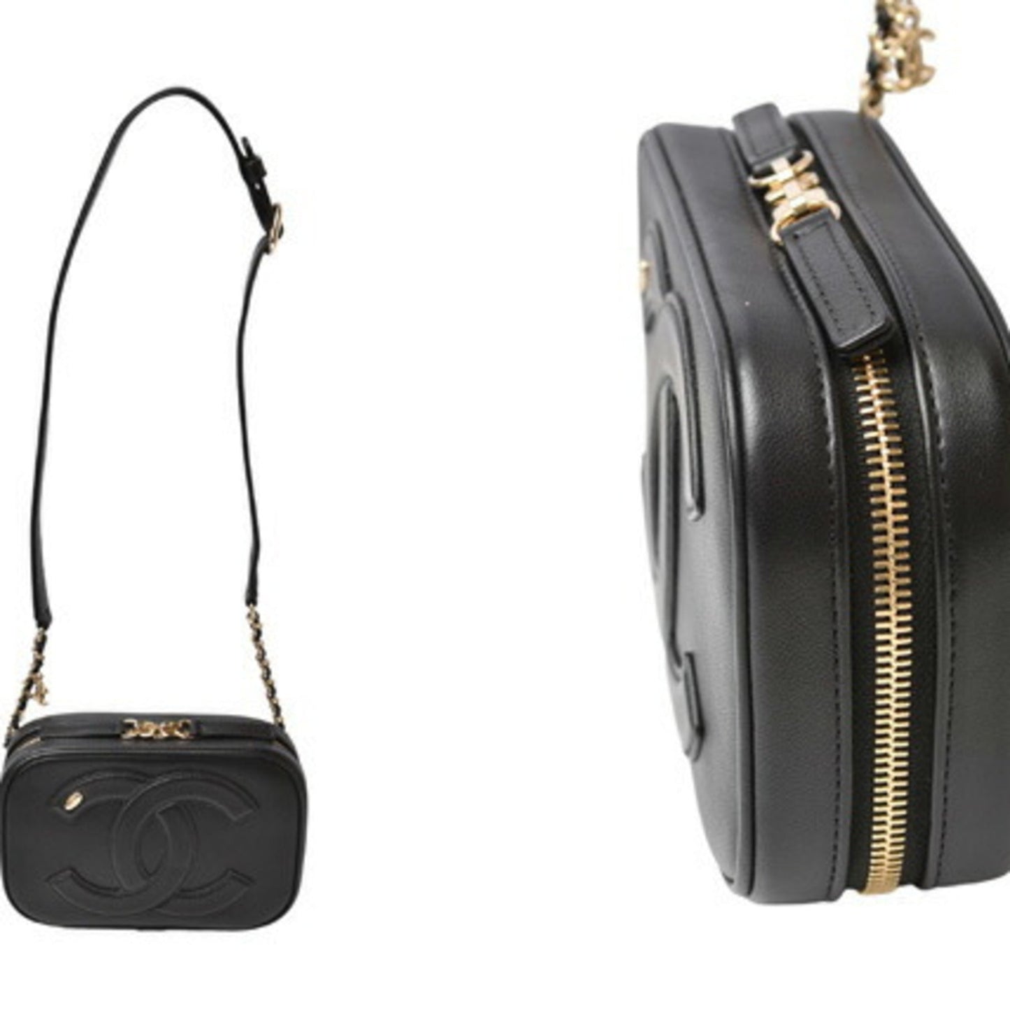 Chanel Black Leather Shoulder Bag ()