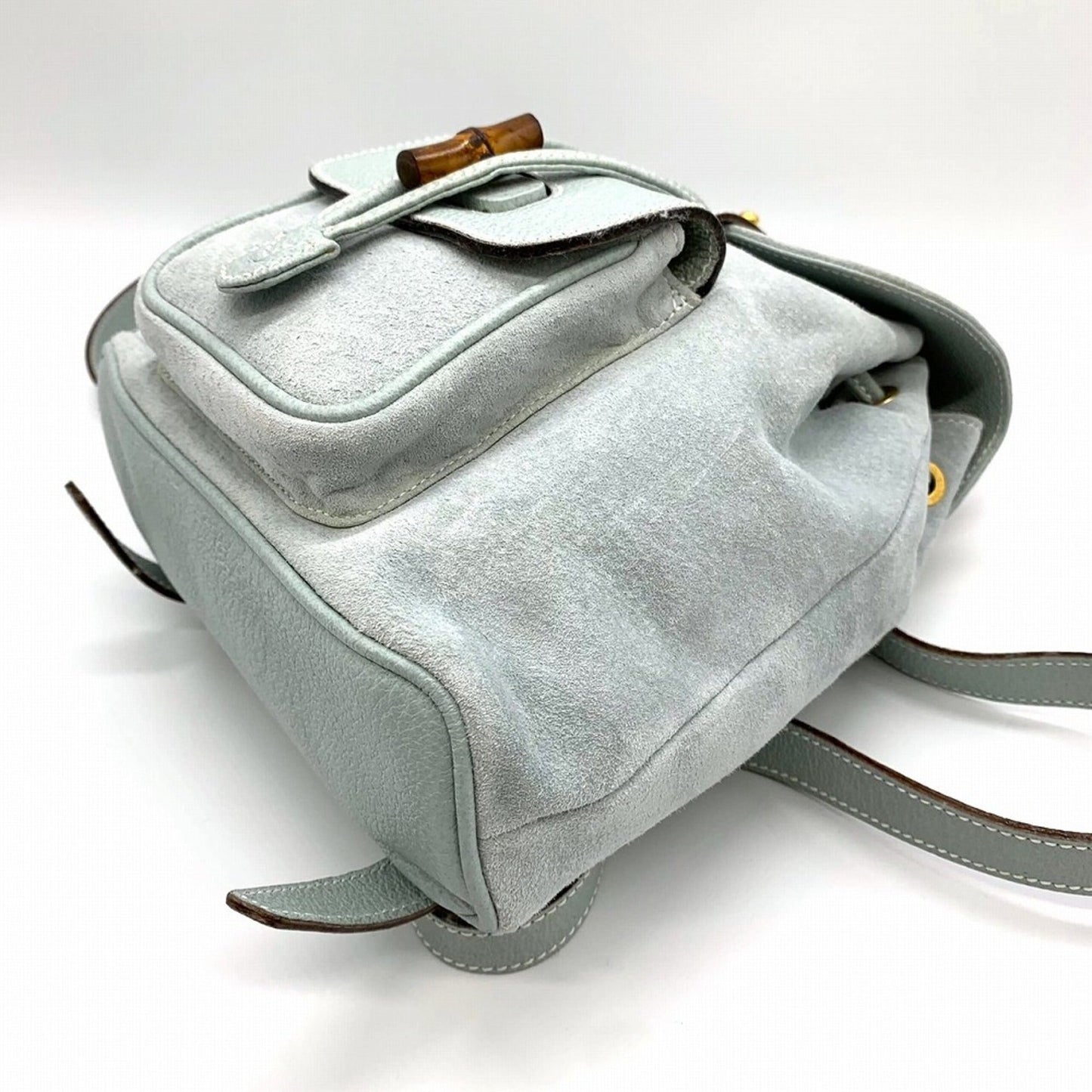 Gucci Blue Suede Leather Backpack ()