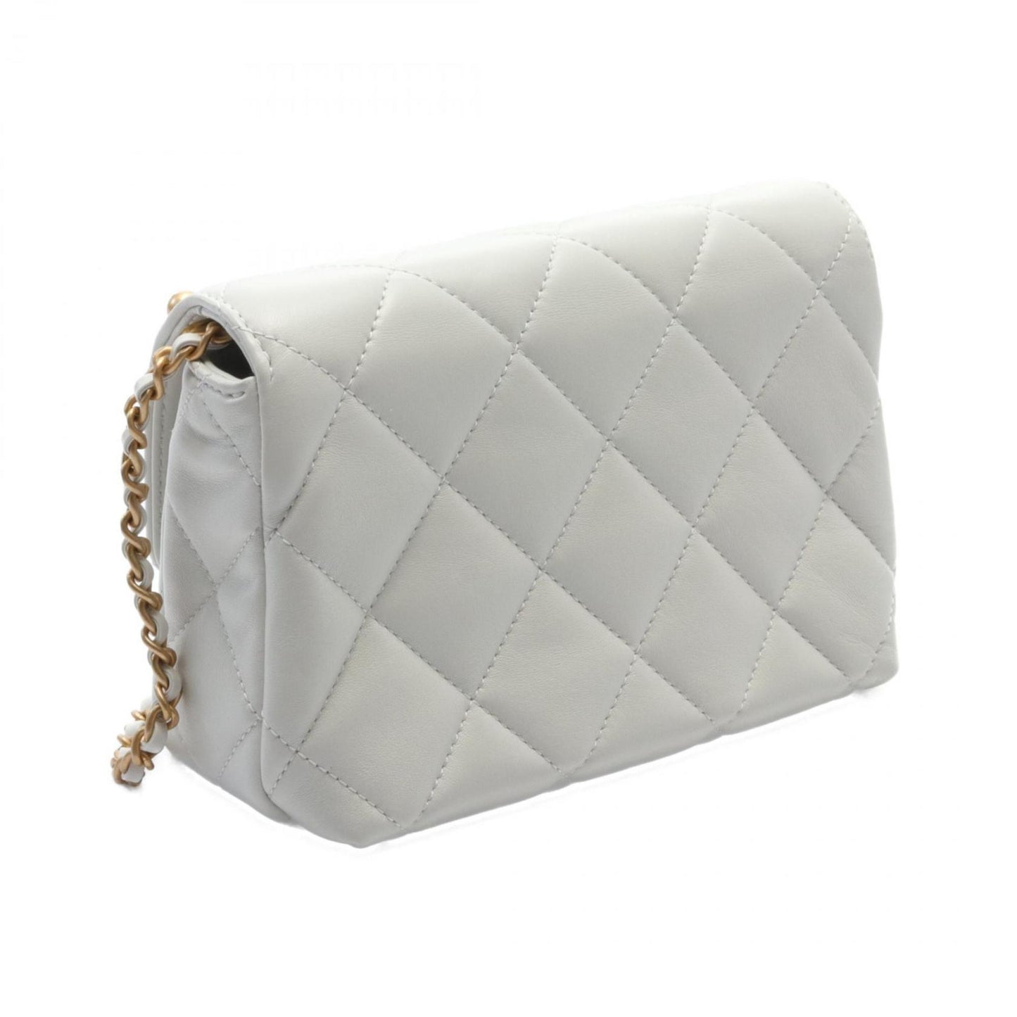 Chanel White Leather Shoulder Bag ()