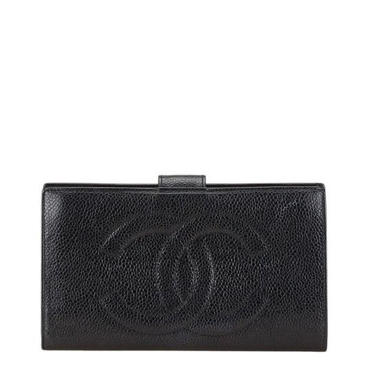 Chanel Black Grained Calfskin Coin Purse/Coin Case ()