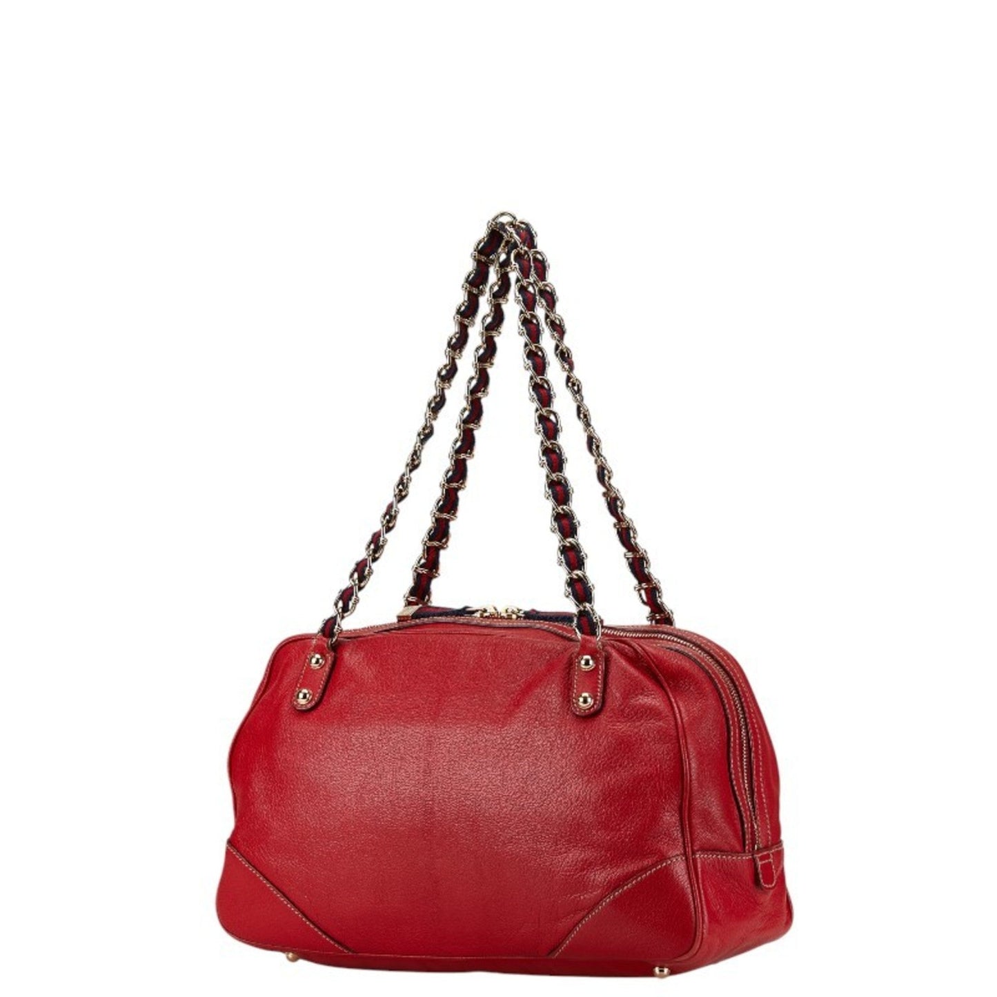 Gucci Red Color Leather Shoulder Bag ()