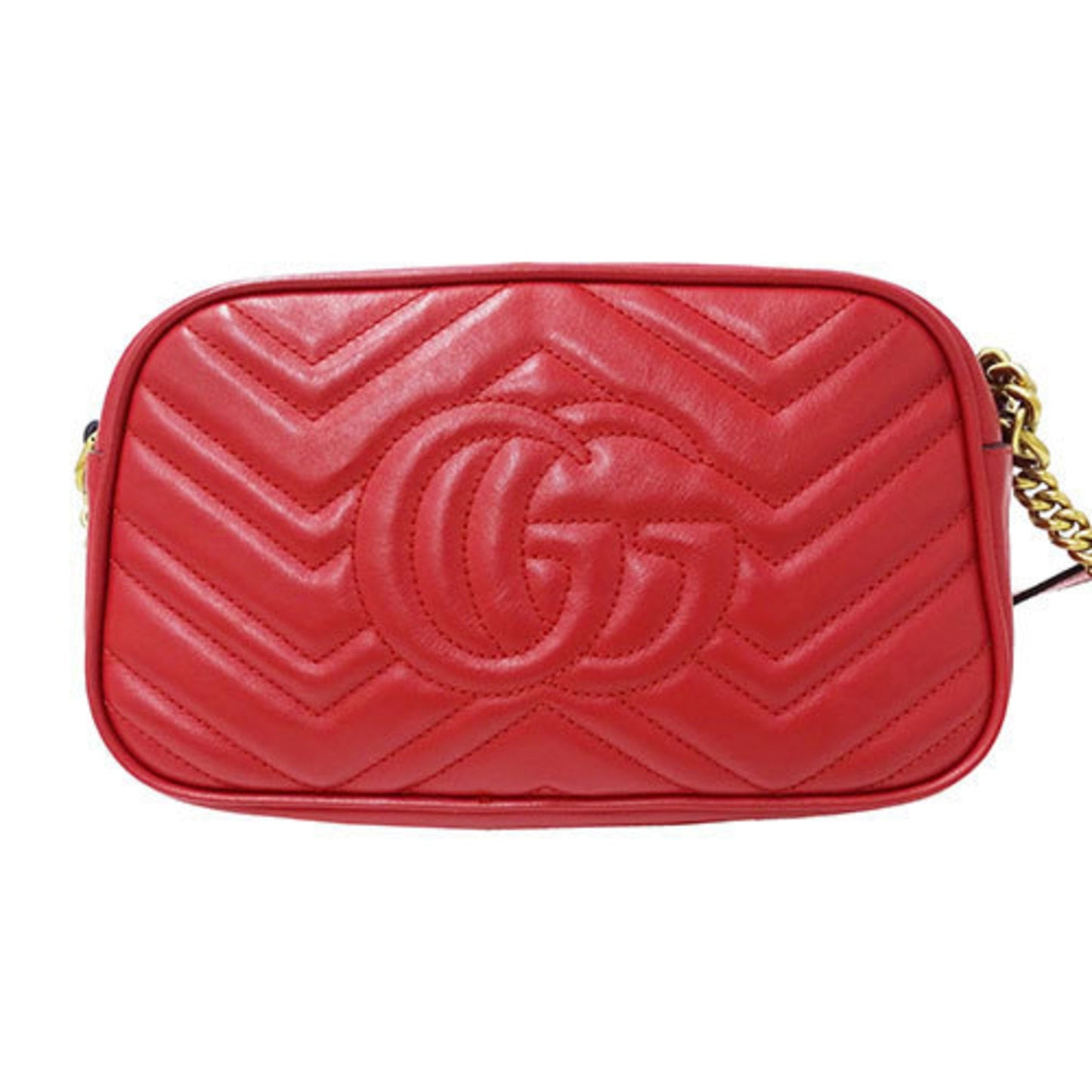 Gucci Gg Marmont Red Color Leather Shoulder Bag ()
