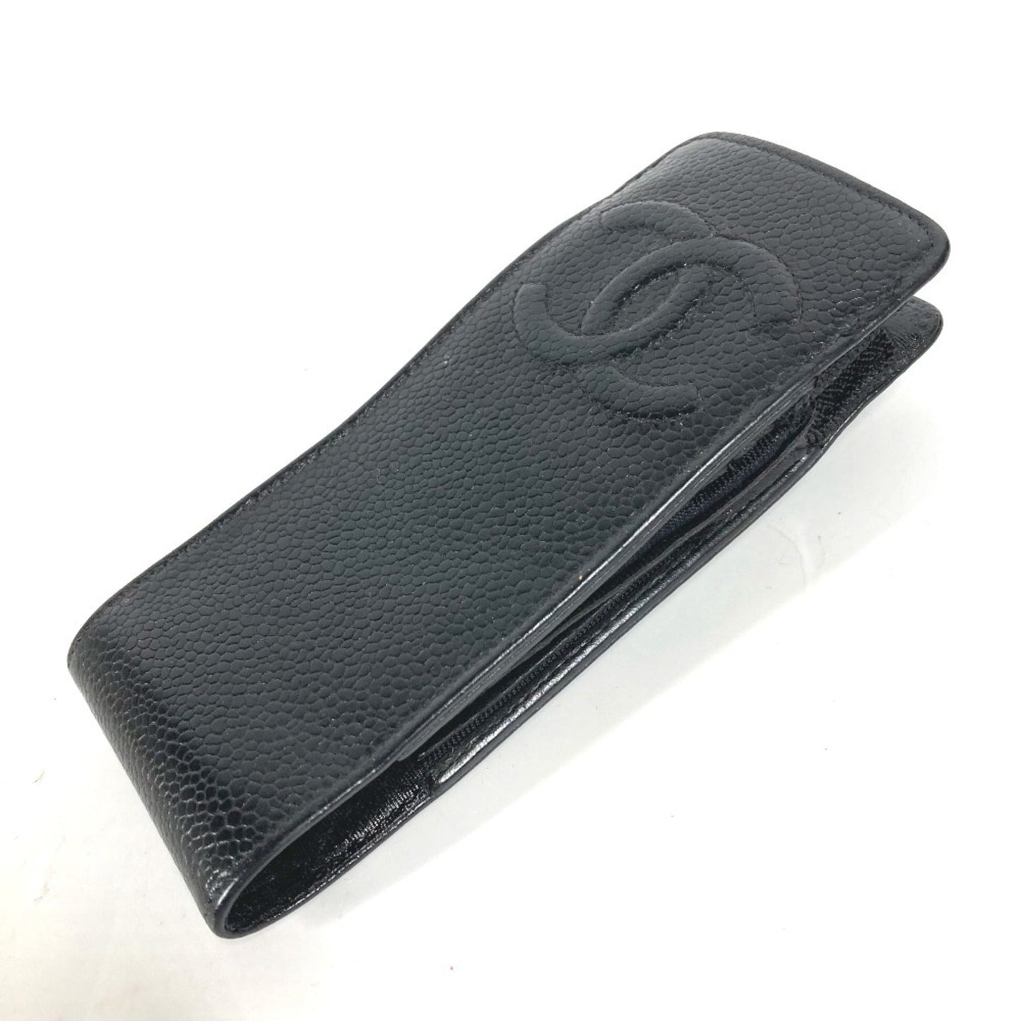 Chanel Caviar Skin Black Caviar Leather Pouch ()