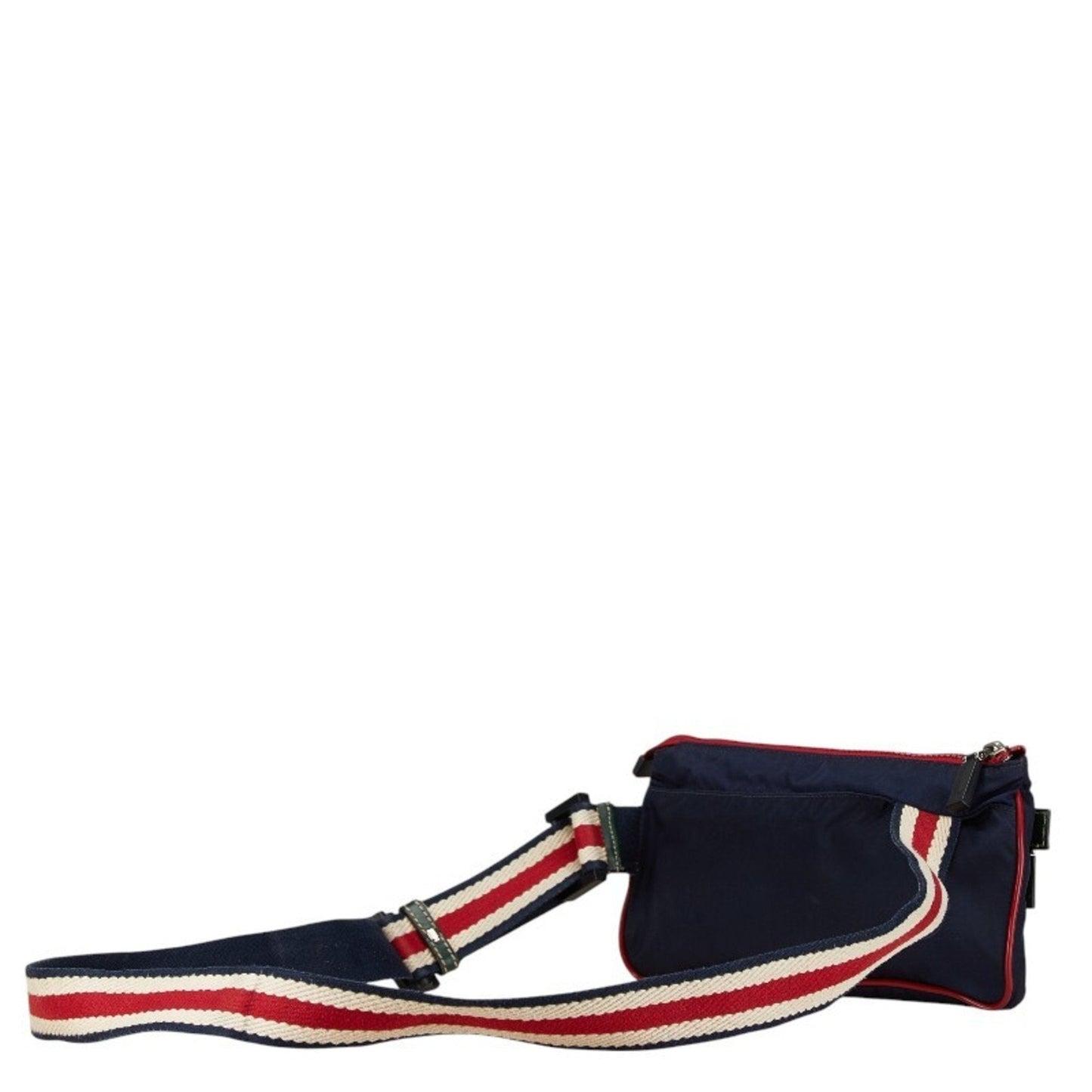 Gucci Green Navy Red Color Nylon Rubber Fanny Pack ()