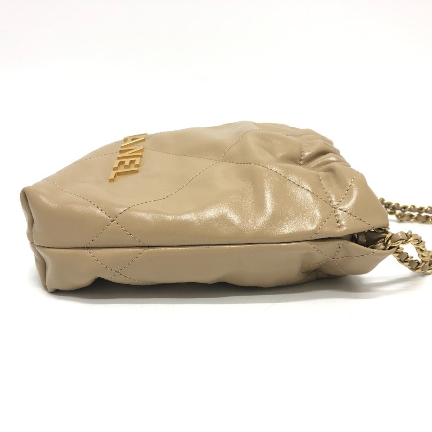 Chanel Beige Leather Shoulder Bag ()
