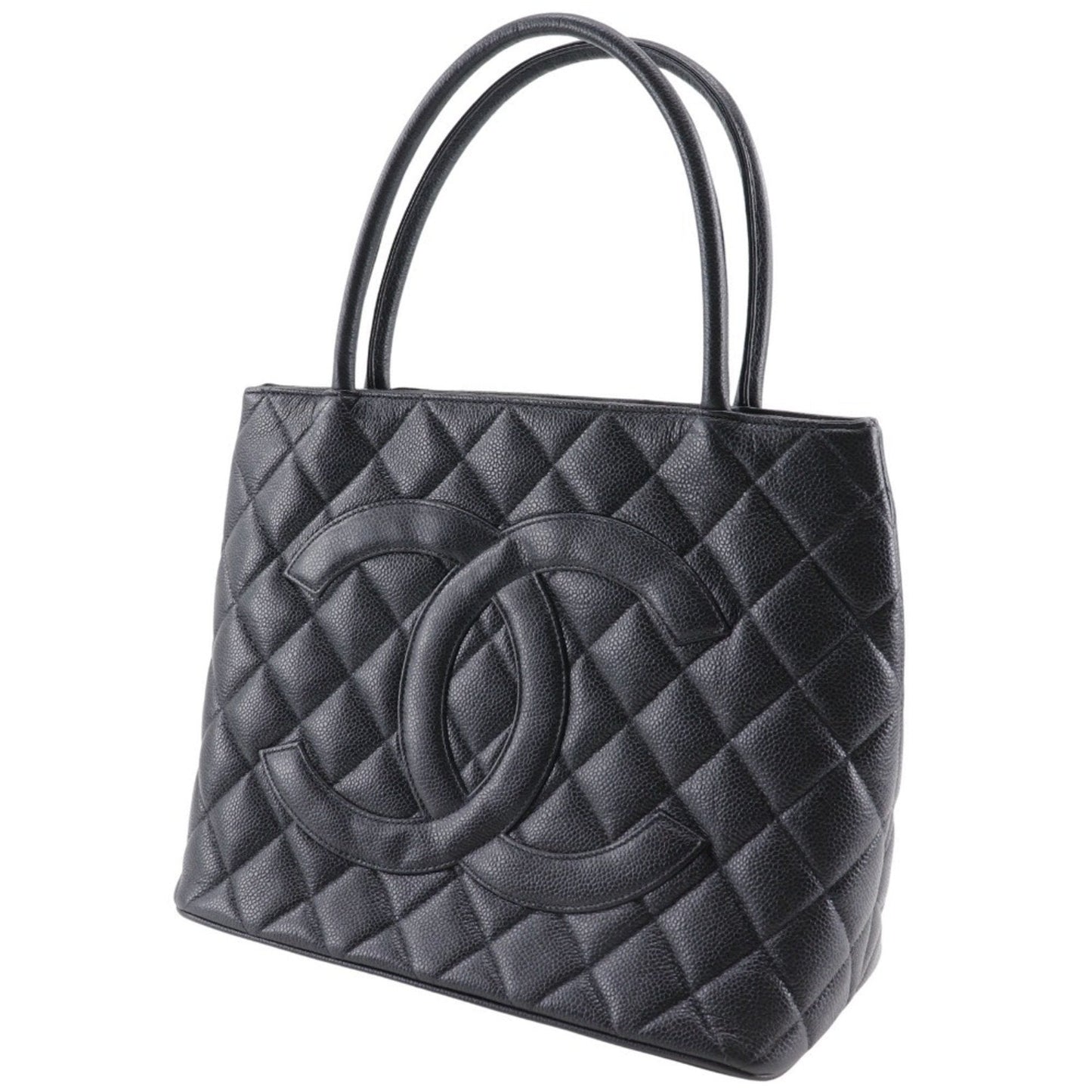 Chanel Black Caviar Leather Tote Bag ()