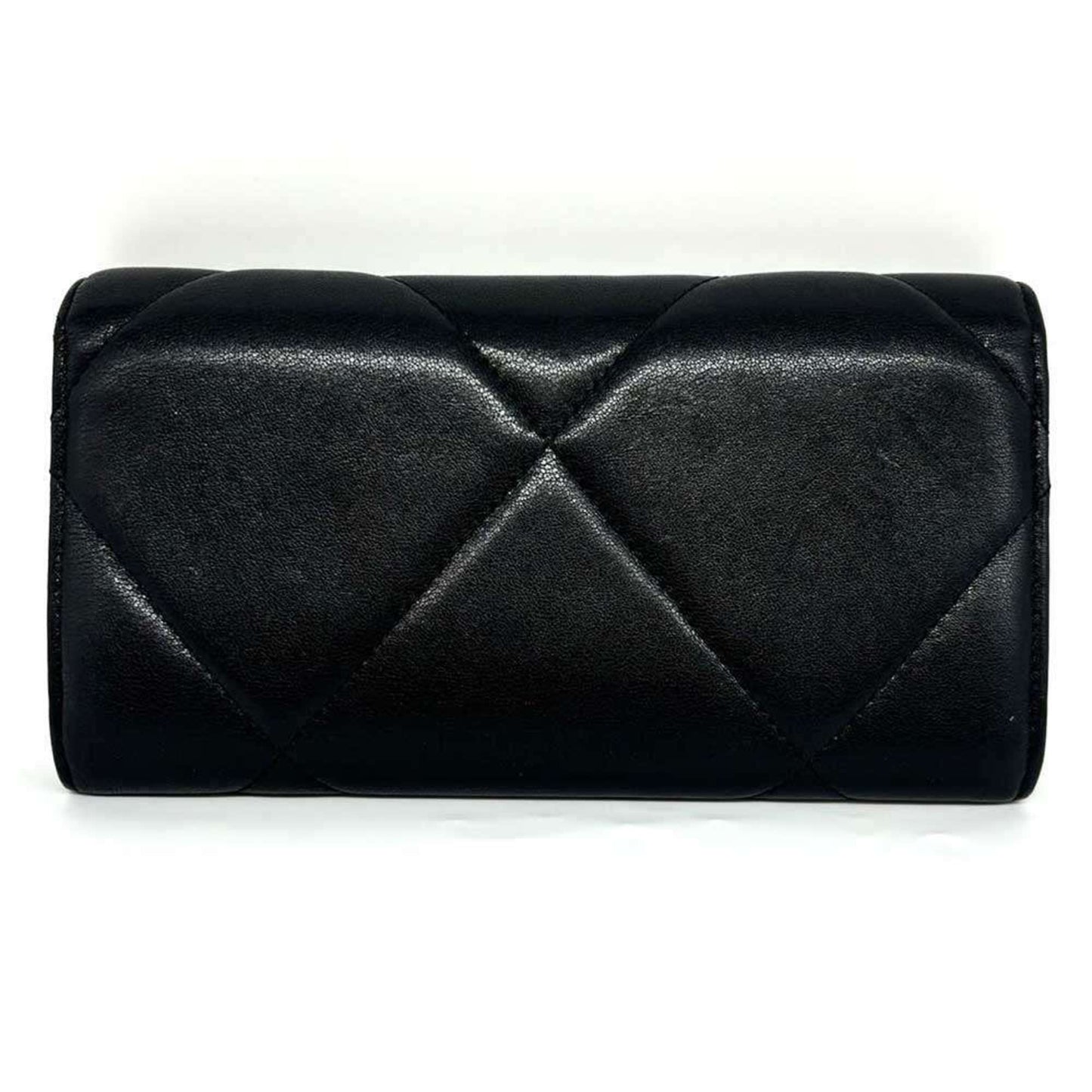 Chanel Black Leather Long Wallet (Bi-Fold) ()