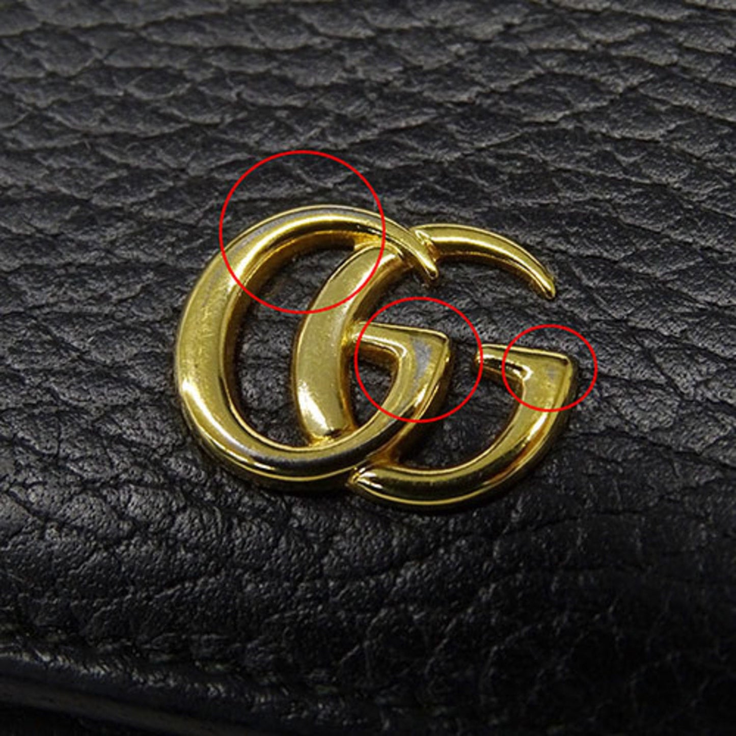 Gucci Black Leather Wallet (Tri-Fold) ()