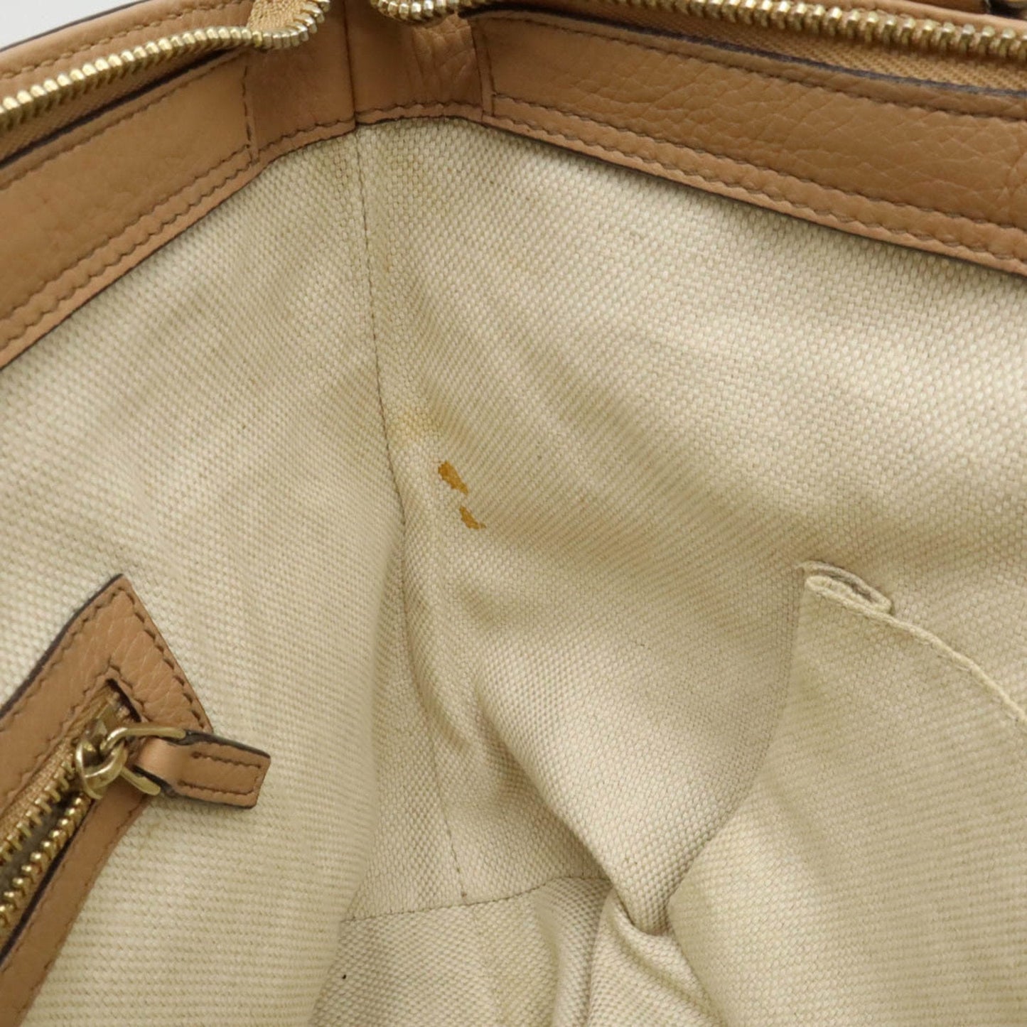 Gucci Beige Leather Shoulder Bag Tote Bag ()