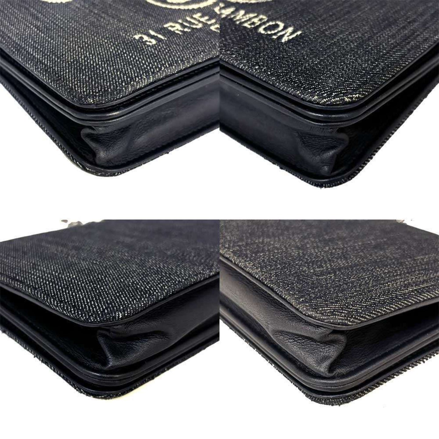 Chanel Black Canvas Chain/Shoulder Wallet ()