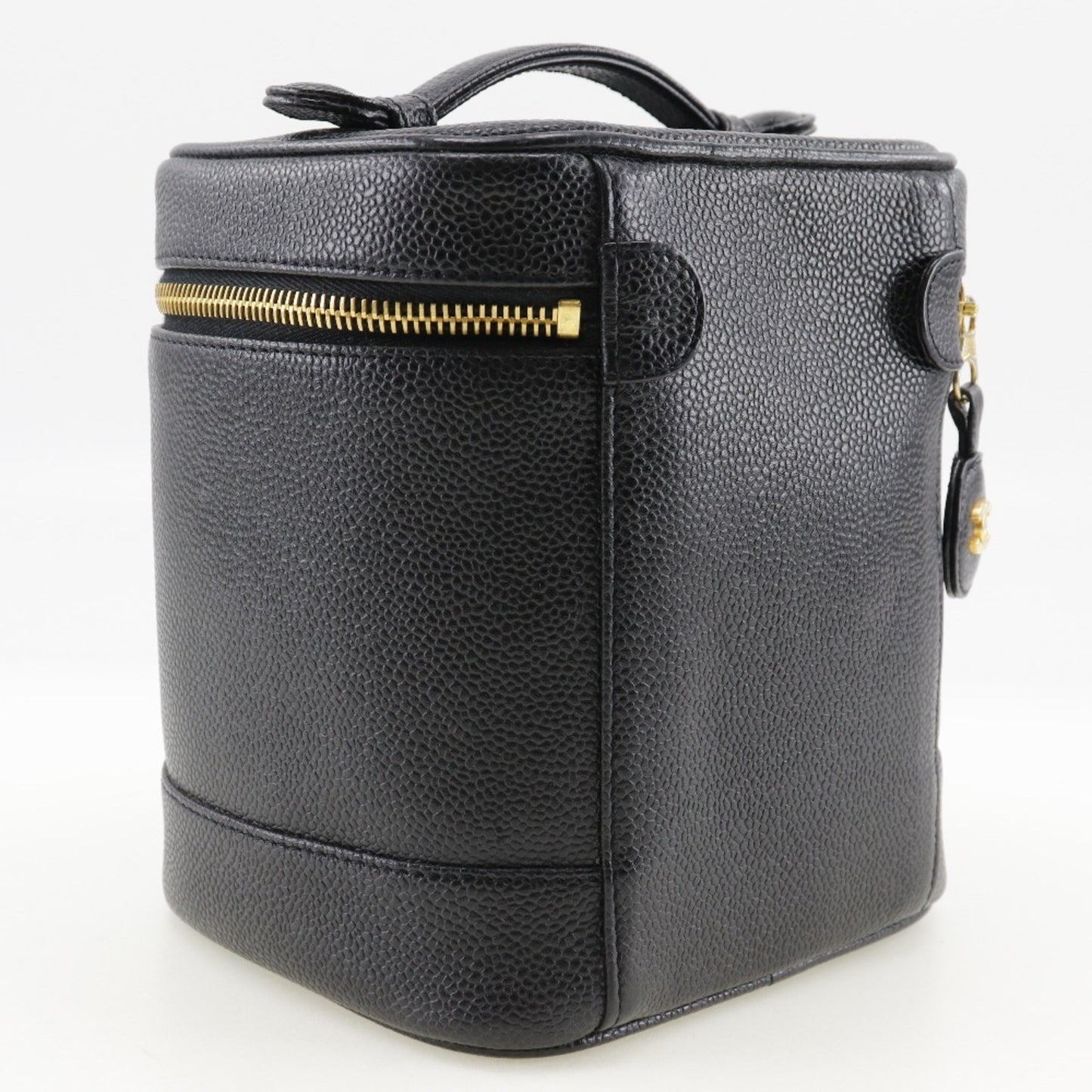 Chanel Black Caviar Leather Handbag Pouch ()