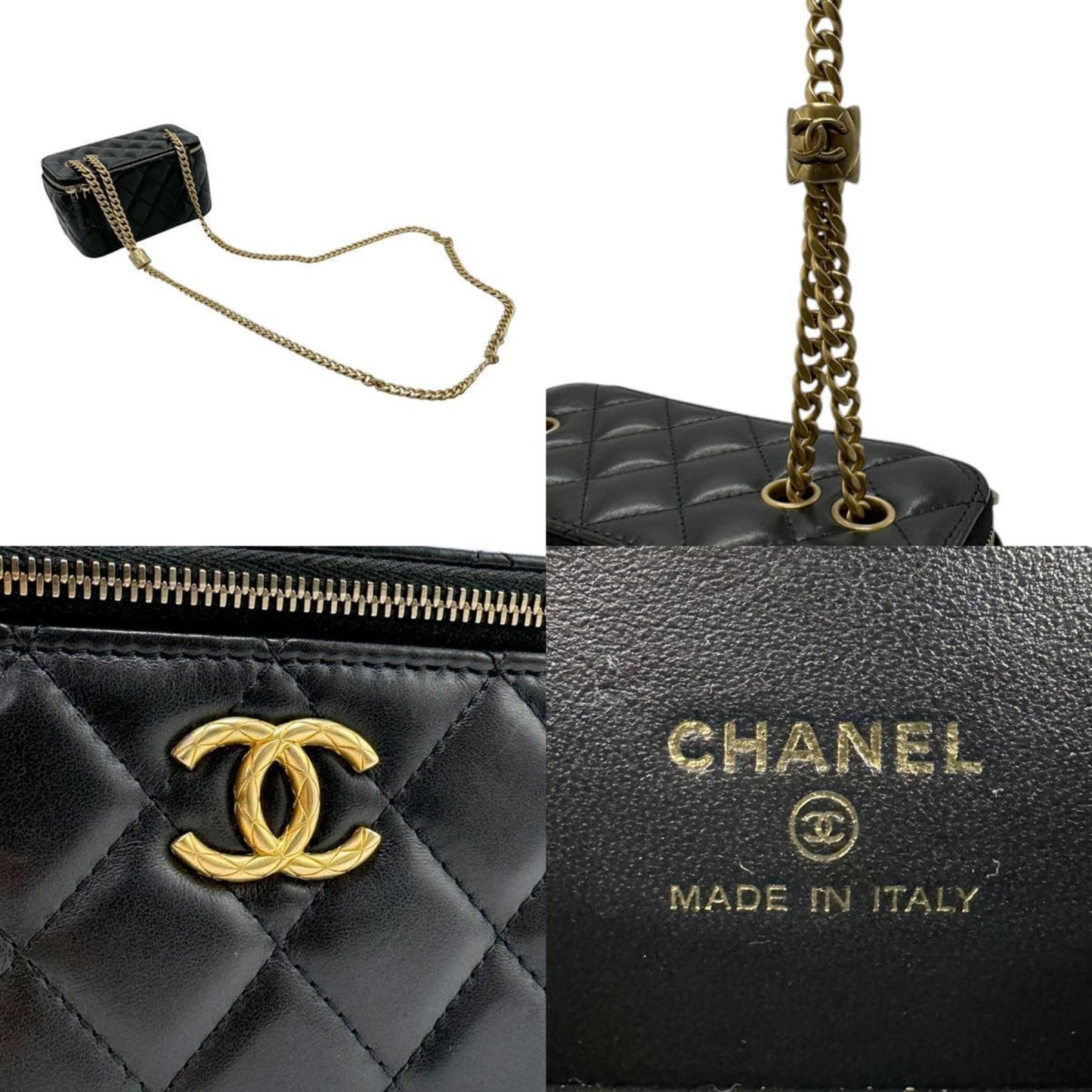 Chanel Black Leather Shoulder Bag ()