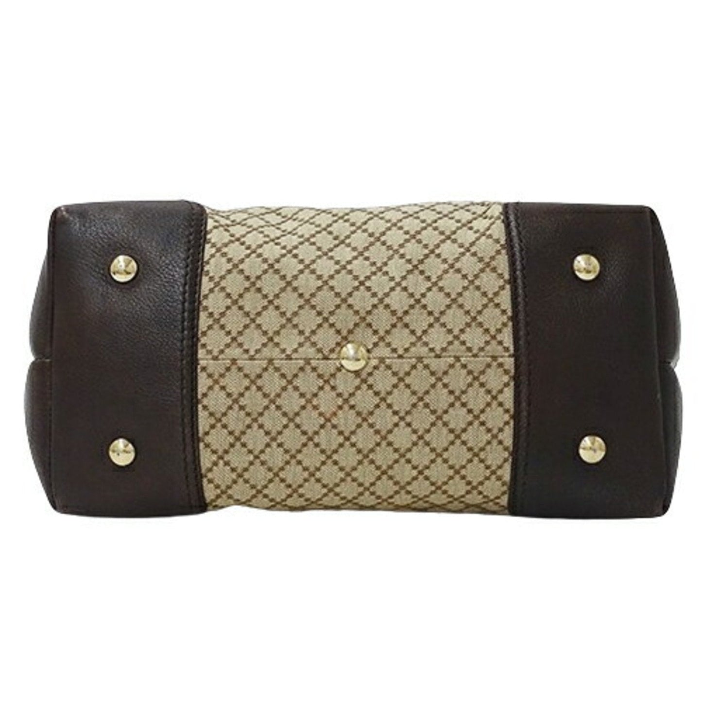 Gucci Diamante Beige Brown Canvas Handbag Tote Bag ()