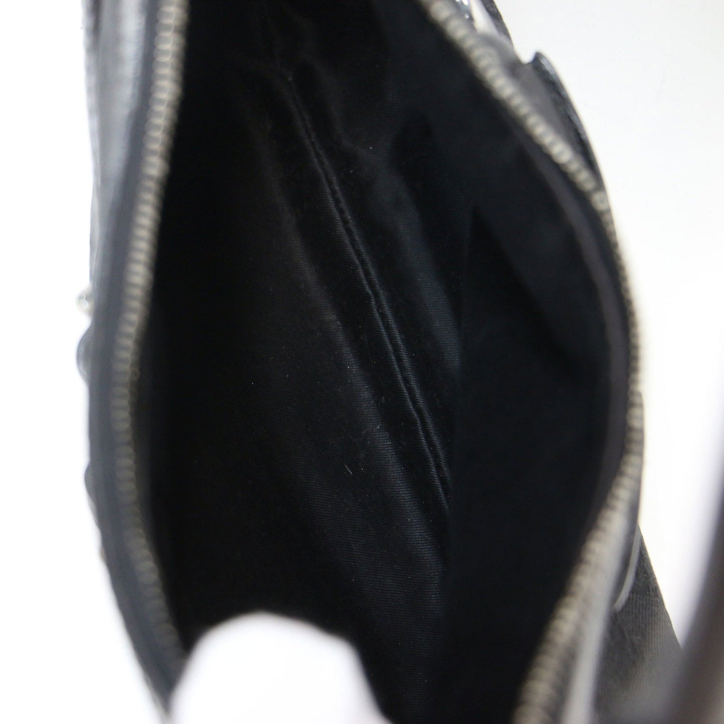 Gucci Black Canvas Leather Handbag Shoulder Bag ()