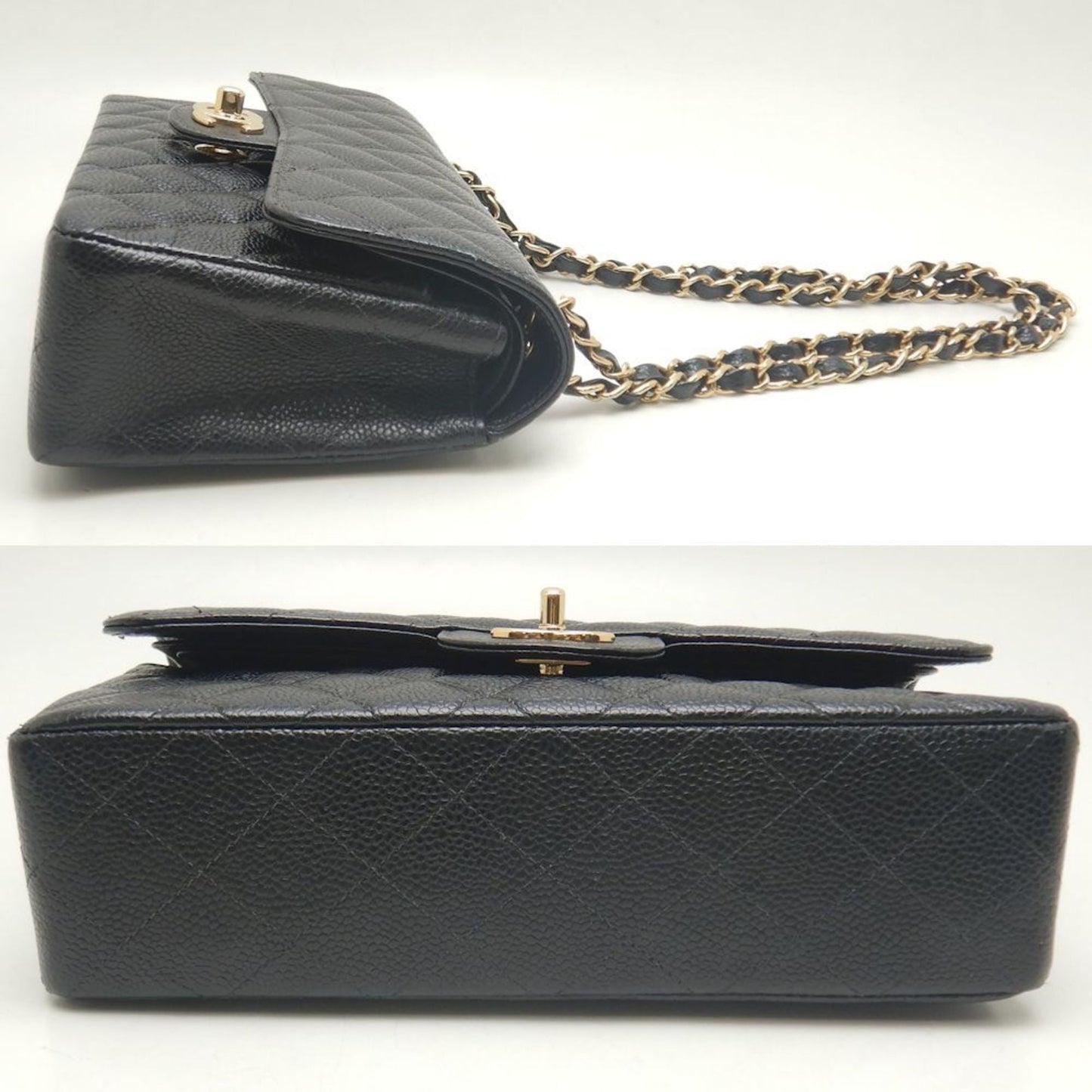 Chanel Black Caviar Leather Shoulder Bag ()