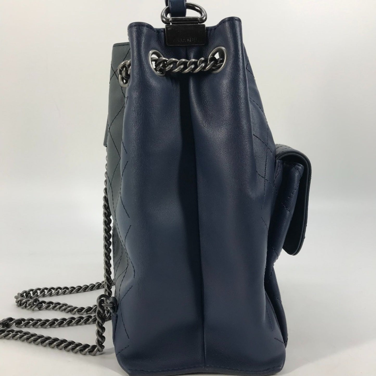 Chanel Blue Leather Shoulder Bag ()
