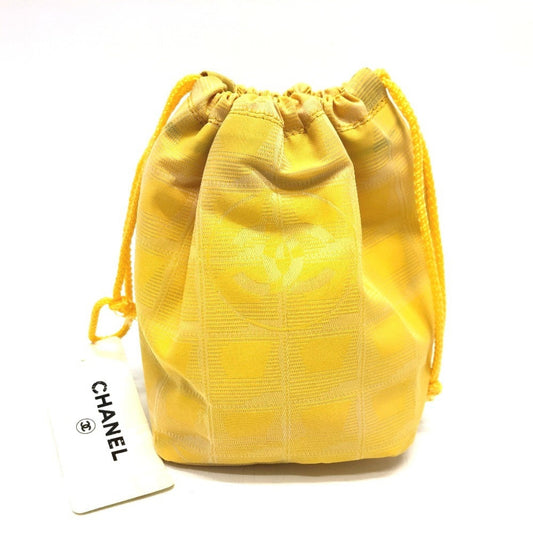 Chanel Yellow Canvas Pouch ()