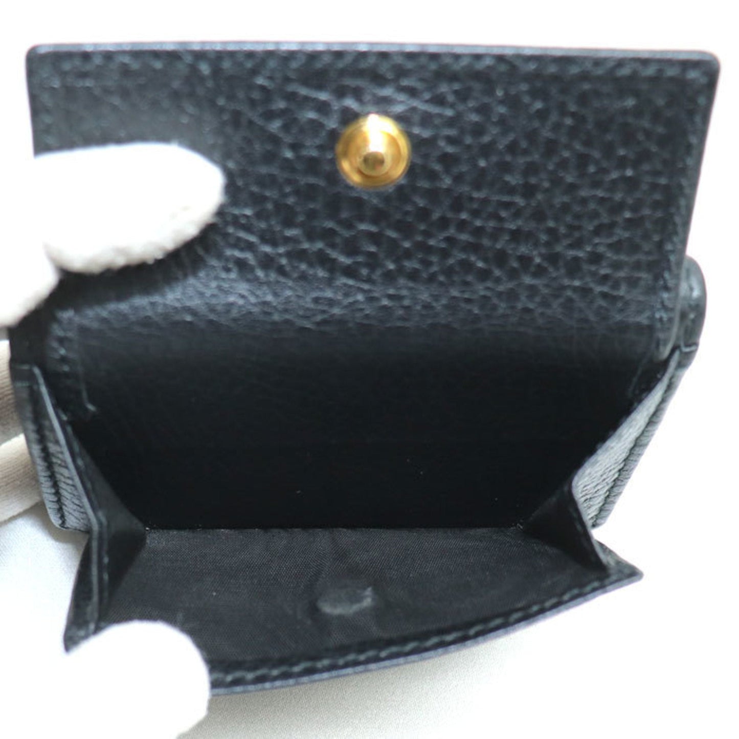 Gucci Black Leather Wallet (Tri-Fold) ()