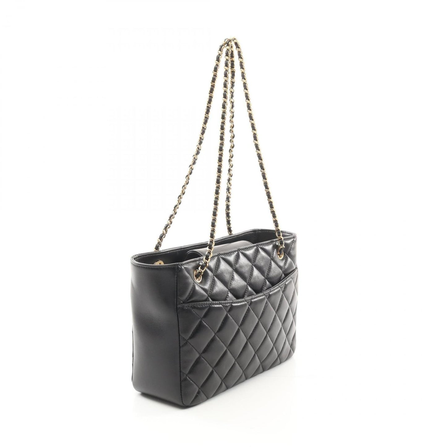 Chanel Black Leather Shopping Bag Tote Bag ()