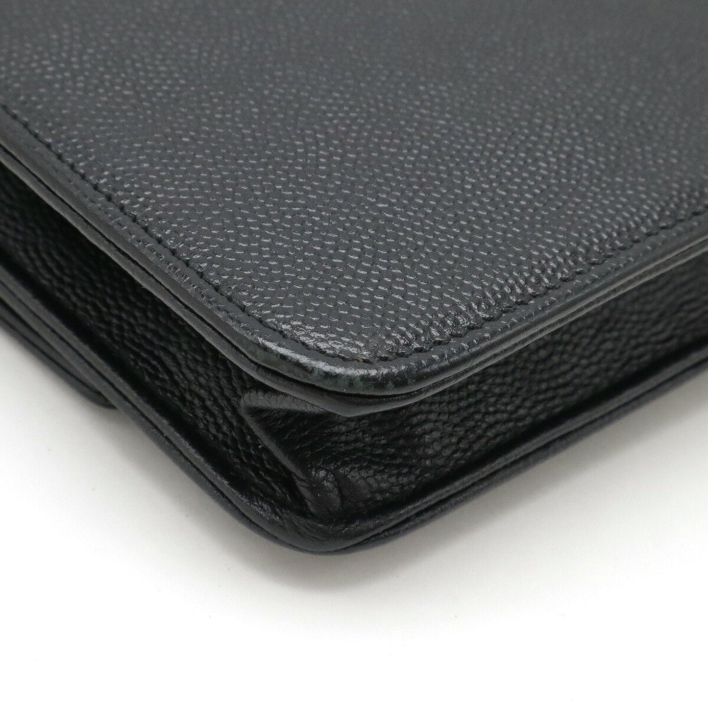 Chanel Caviar Skin Black Caviar Leather Pochette Shoulder Bag ()