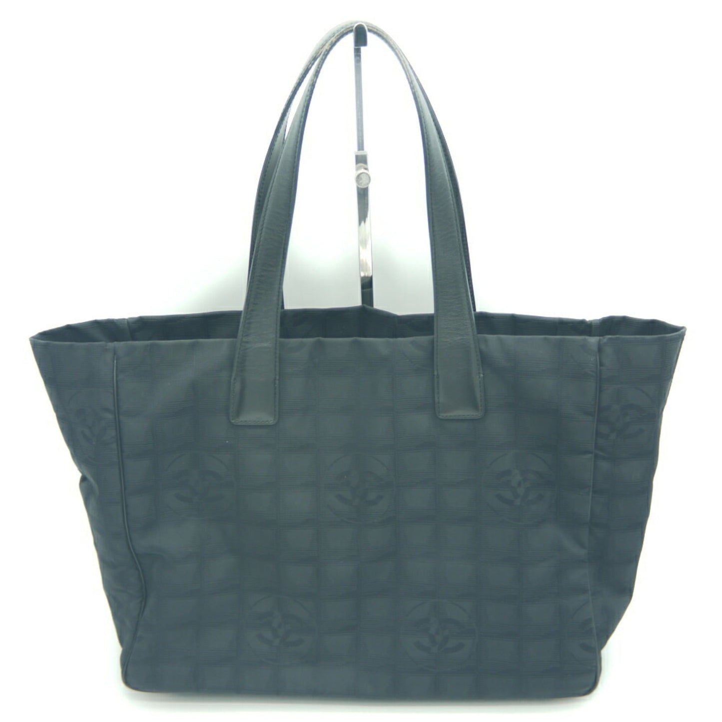 Chanel Black Nylon Leather Tote Bag ()