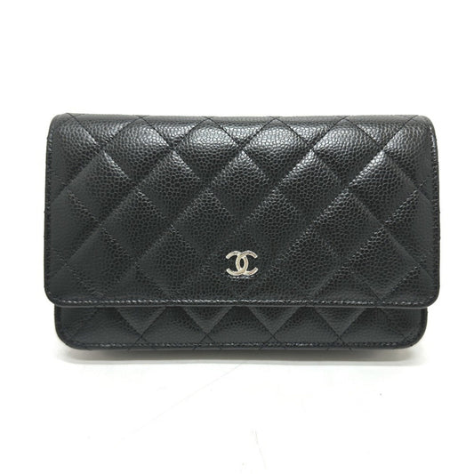 Chanel Black Caviar Leather Shoulder Bag ()