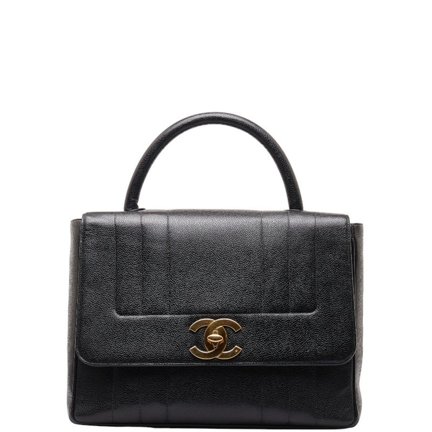 Chanel Black Caviar Leather Handbag ()