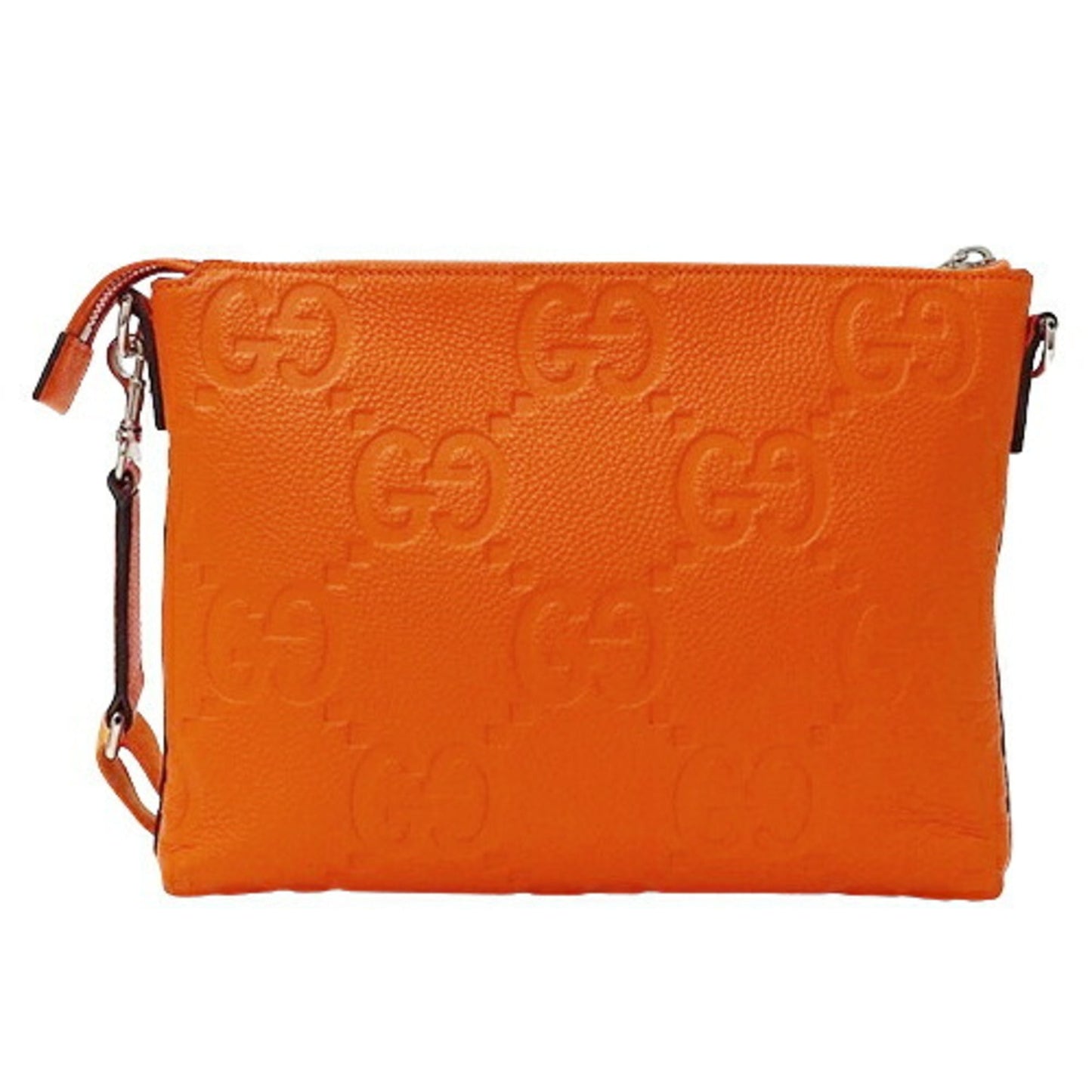 Gucci Orange Leather Clutch Bag Messenger Bag Shoulder Bag ()