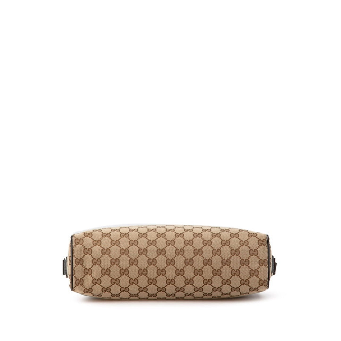 Gucci Beige Brown Canvas Leather Shoulder Bag ()