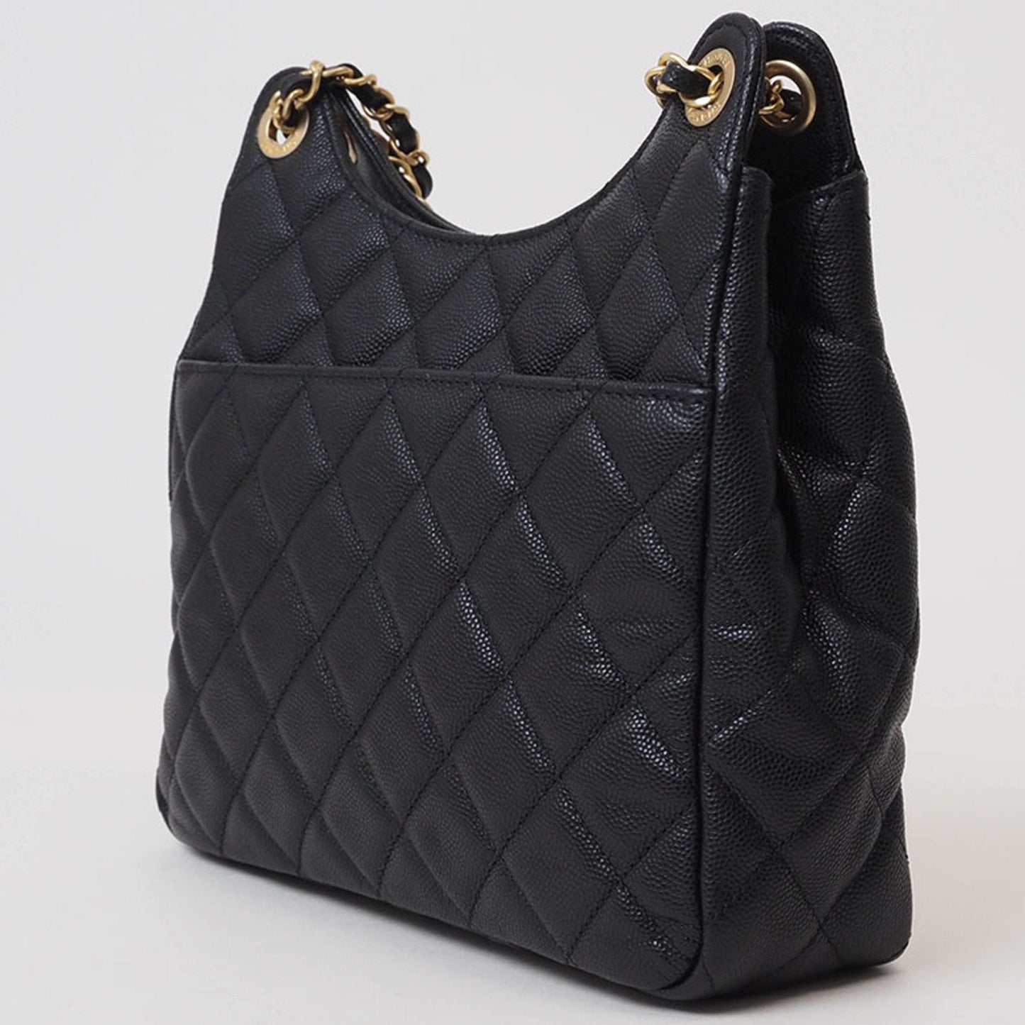Chanel Black Caviar Leather Shoulder Bag ()