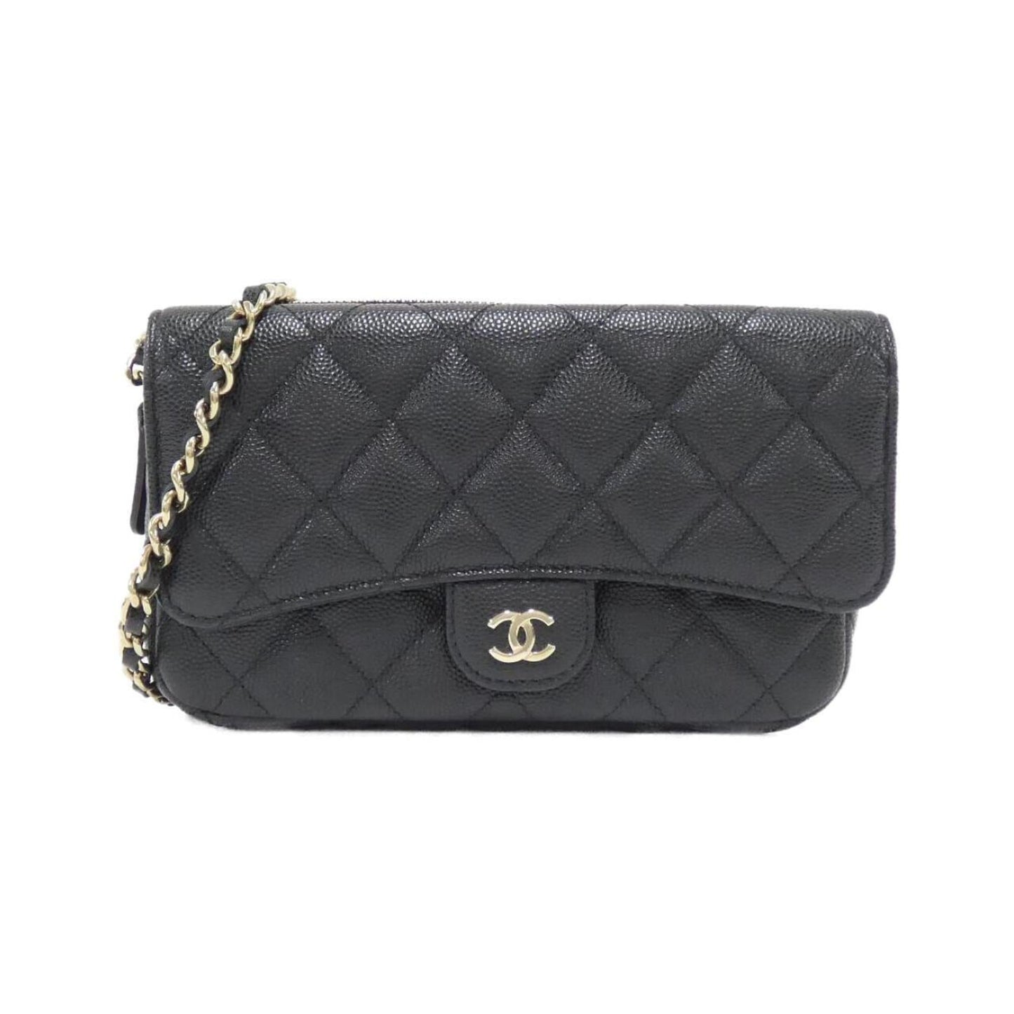 Chanel Black Caviar Leather Shoulder Bag ()