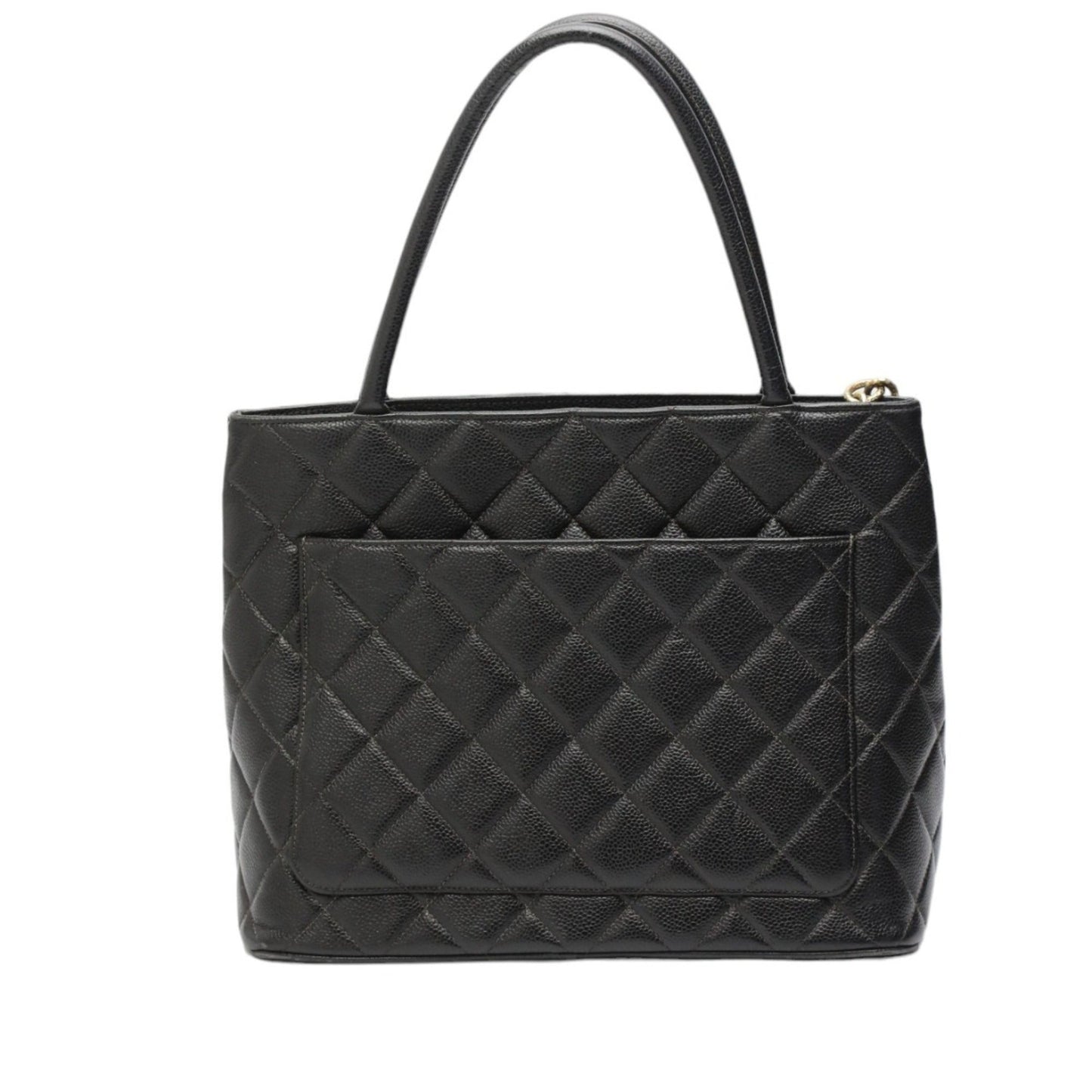 Chanel Caviar Skin Black Caviar Leather Handbag Tote Bag ()