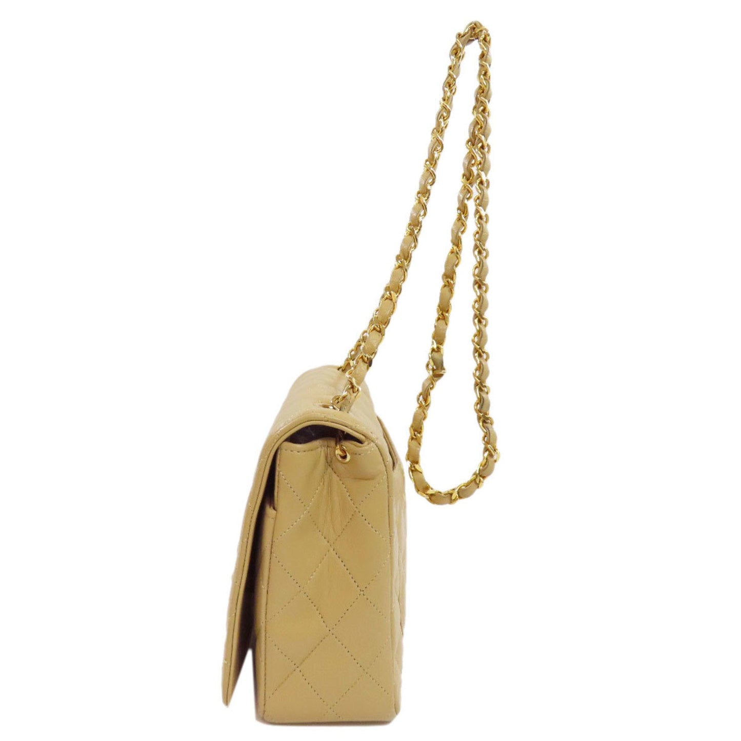 Chanel Beige Leather Shoulder Bag ()