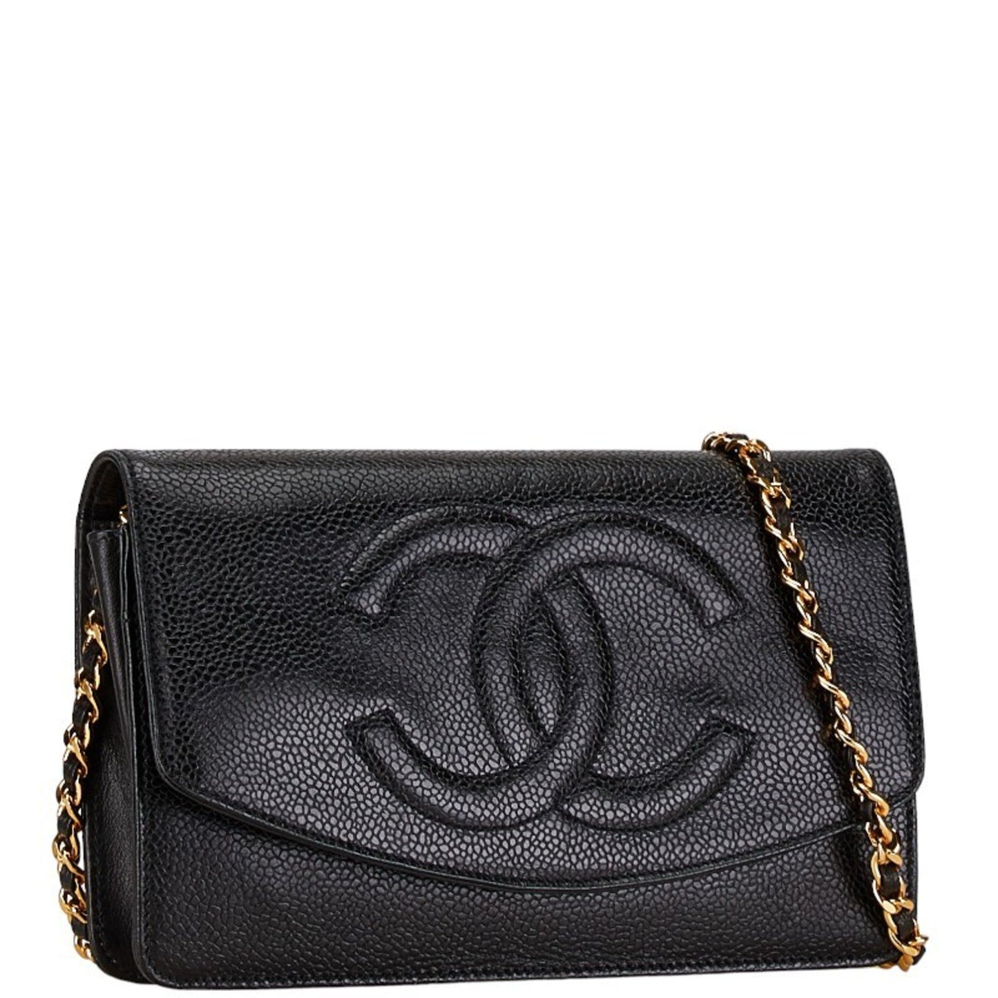 Chanel Black Caviar Leather Shoulder Bag ()