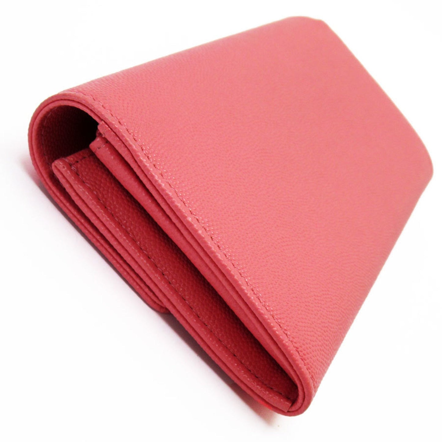 Chanel Pink Grained Calfskin Long Bill Wallet (Bi-Fold) ()