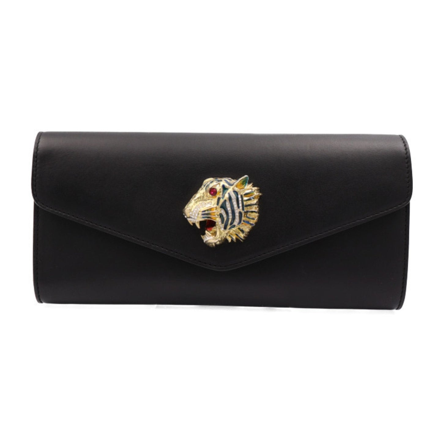 Gucci Black Leather Clutch Bag ()