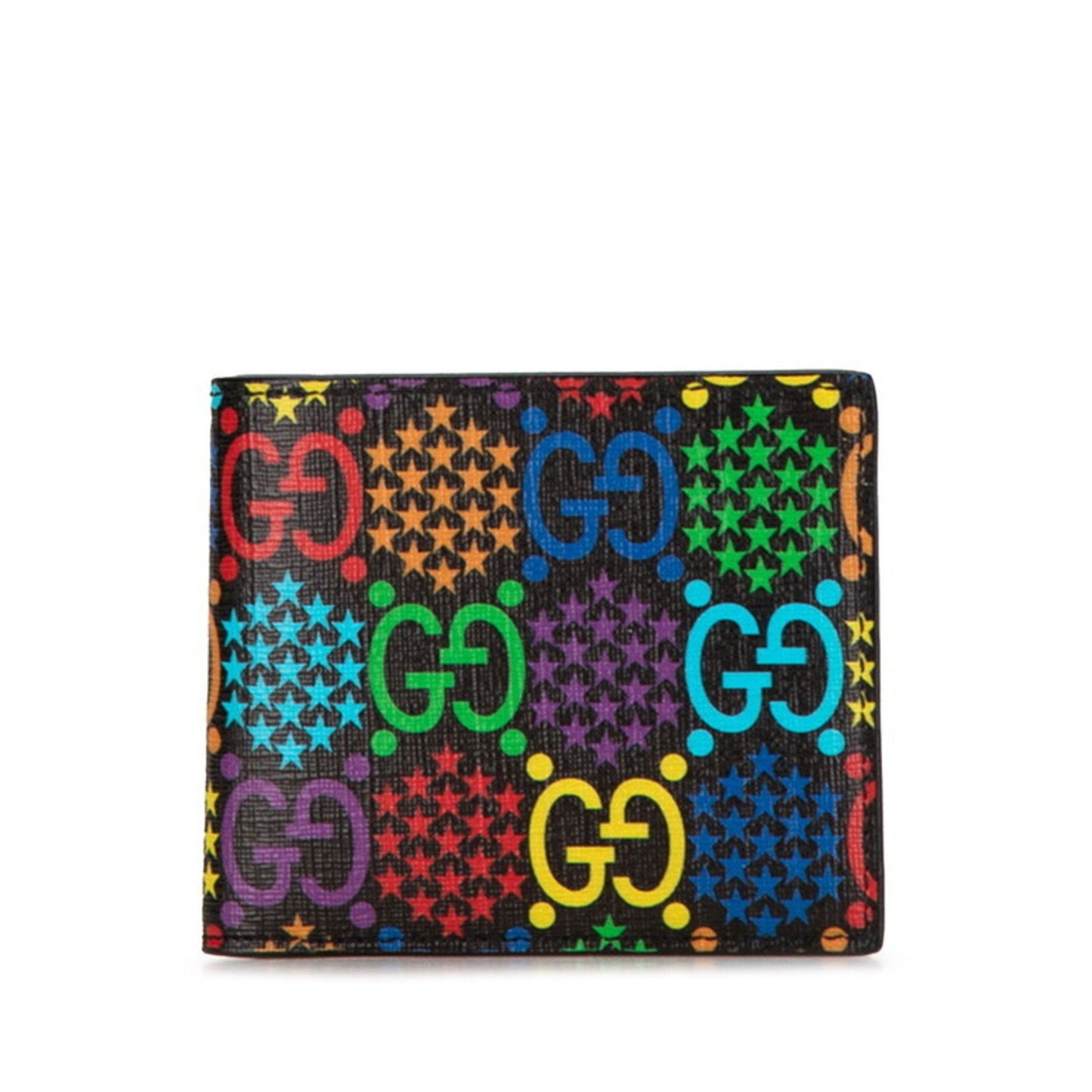 Gucci Black Multi-Color Pvc Wallet (Bi-Fold) ()