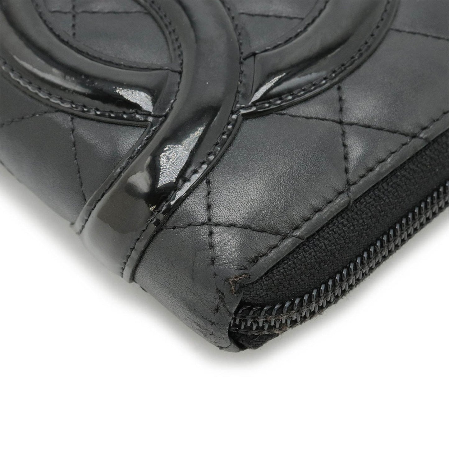 Chanel Black Pink Leather Wallet (Bi-Fold) ()