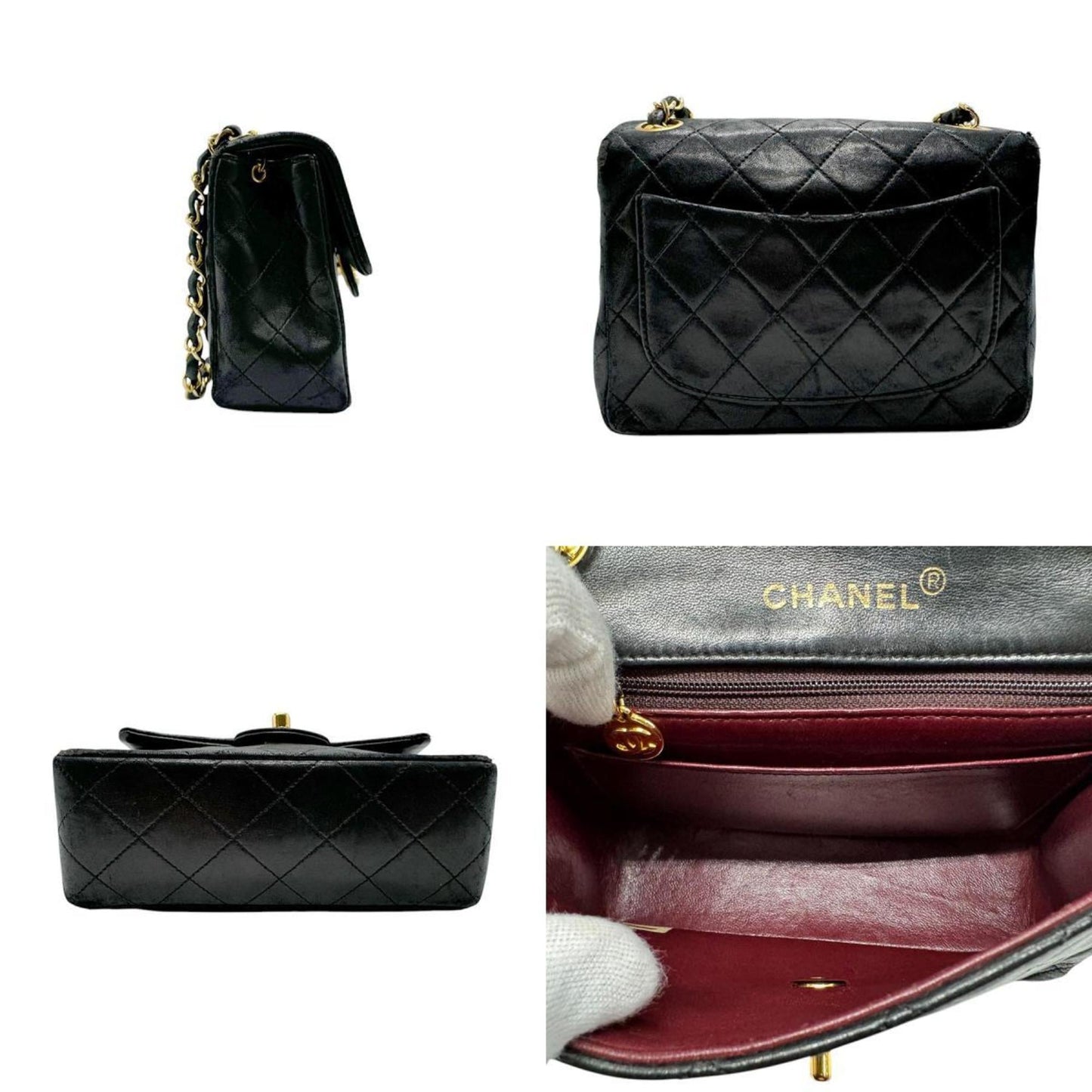 Chanel Black Leather Shoulder Bag ()
