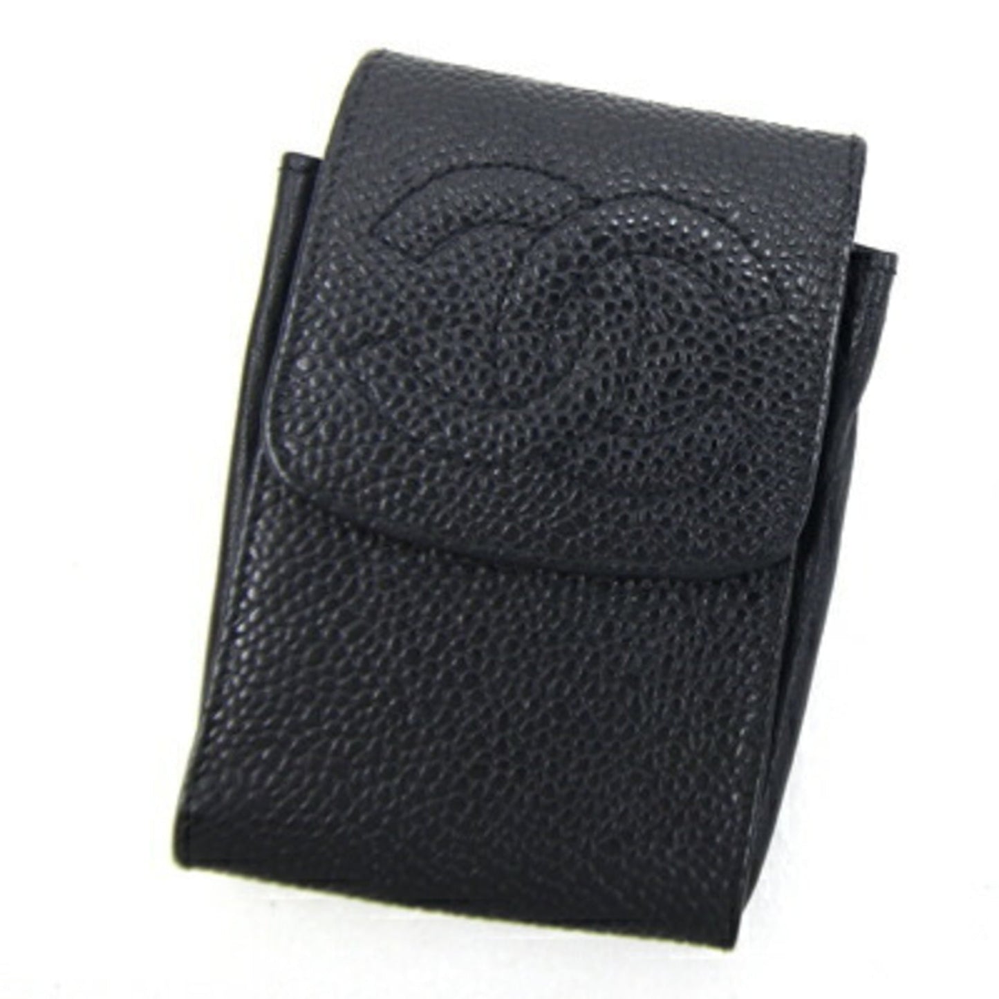 Chanel Black Grained Calfskin Pouch ()