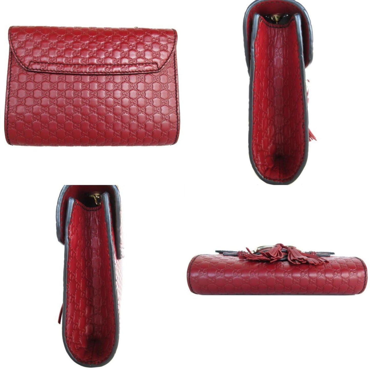 Gucci Bordeaux Leather Shoulder Bag ()
