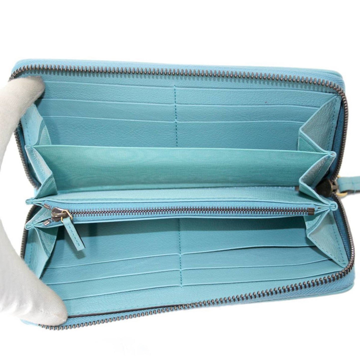 Gucci Bamboo Turquoise Bamboo Coin Purse/Coin Case ()