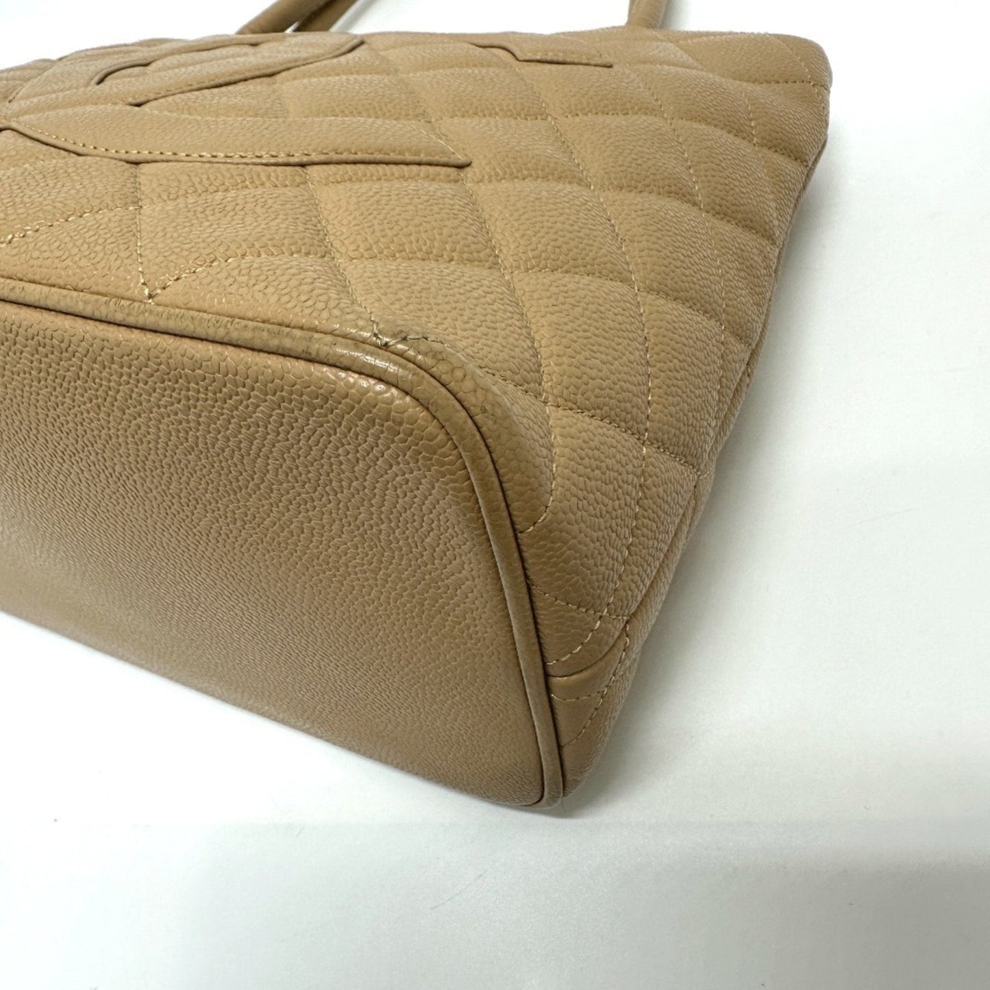 Chanel Beige Caviar Leather Tote Bag ()