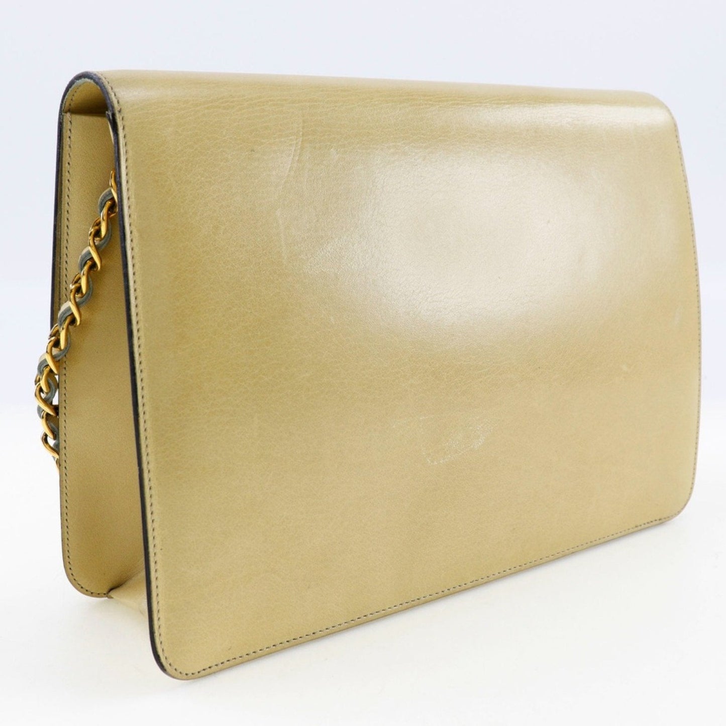 Chanel Beige Leather Shoulder Bag ()