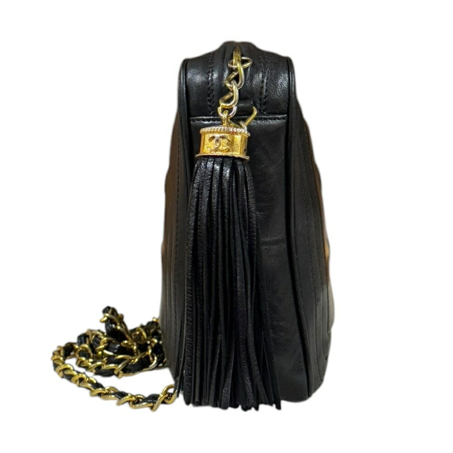 Chanel Black Leather Shoulder Bag ()